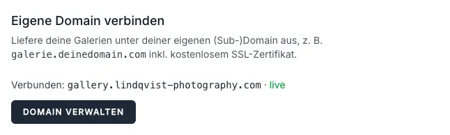 Domain in aftersnap eintragen