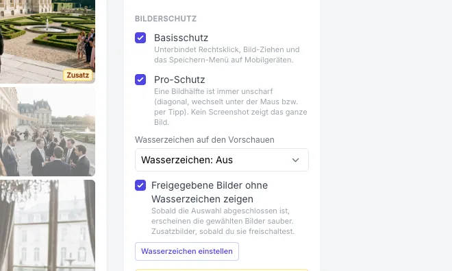 Basisschutz und Pro-Schutz