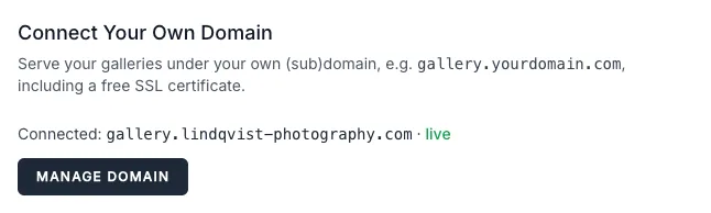 Enter the domain in aftersnap