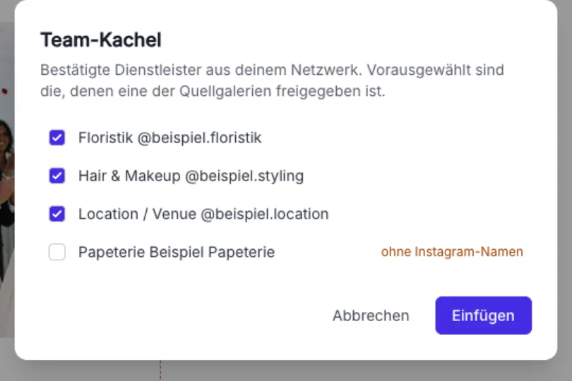 Die Beteiligten direkt nennen