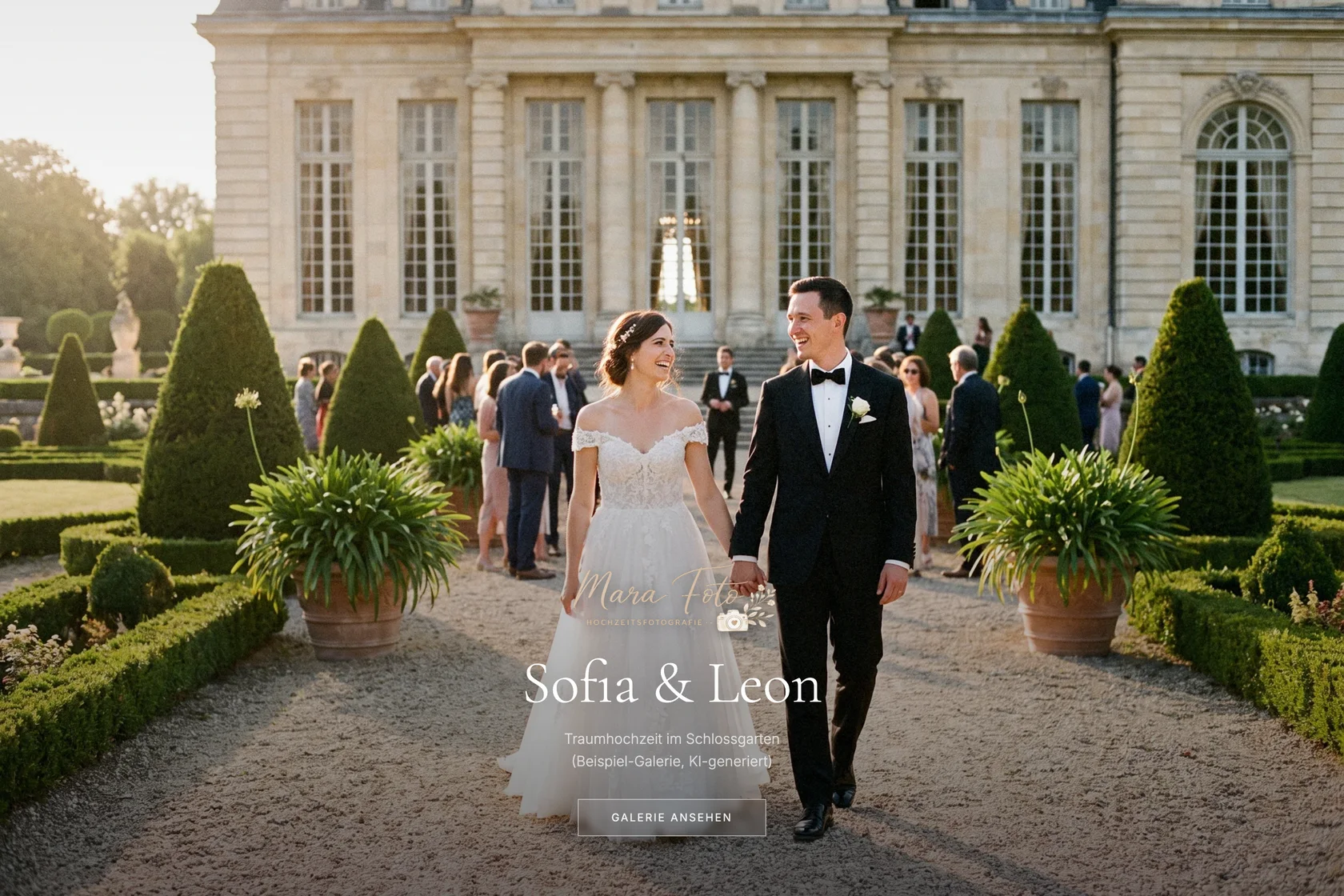 Finished client gallery in aftersnap: cover of the sample gallery Sofia & Leon