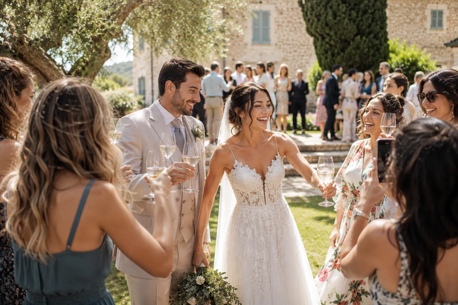 Gäste einer Hochzeit